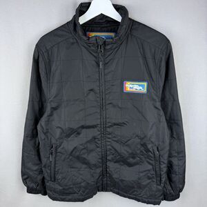 Malcolm Smith Jacket Mens Medium Quilt Black Nylon Retro MSR Racing Sport Drive